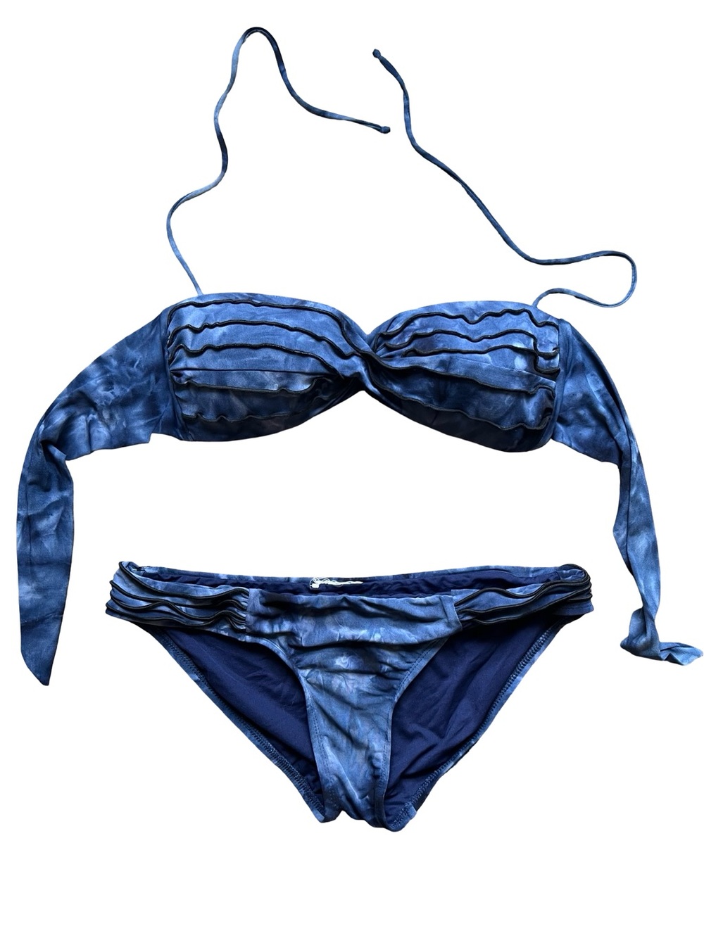 Robin Piccone Tie-Dye Two-Piece Bikini Set Large